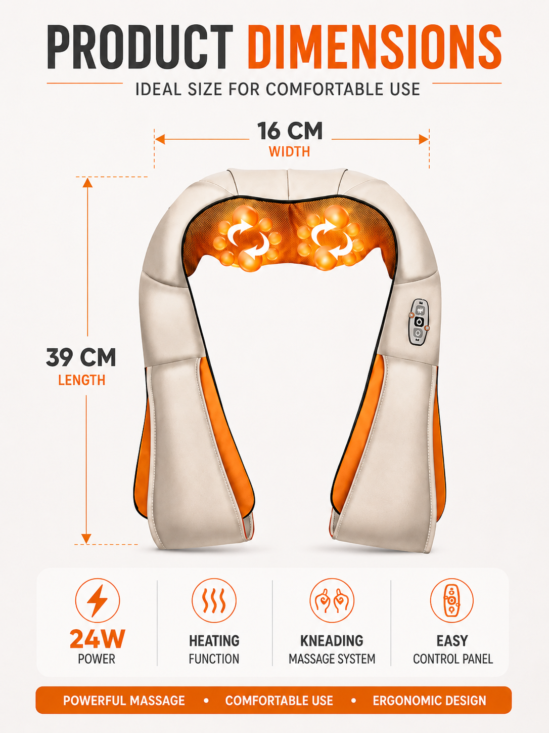 Tervuno Heat — Heated Shiatsu Neck & Shoulder Massager