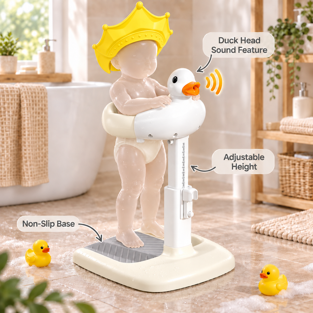 Baby Duck Bath Support Toy + Gift Hat