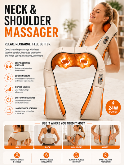 Tervuno Heat — Heated Shiatsu Neck & Shoulder Massager